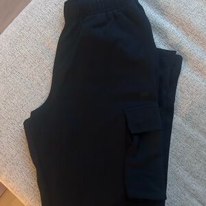 Black Cargo Joggers